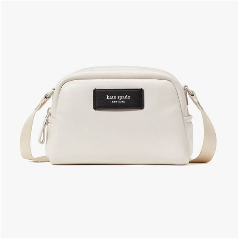 Kate Spade New York Small Puffed Crossbody Bag in Leather in White